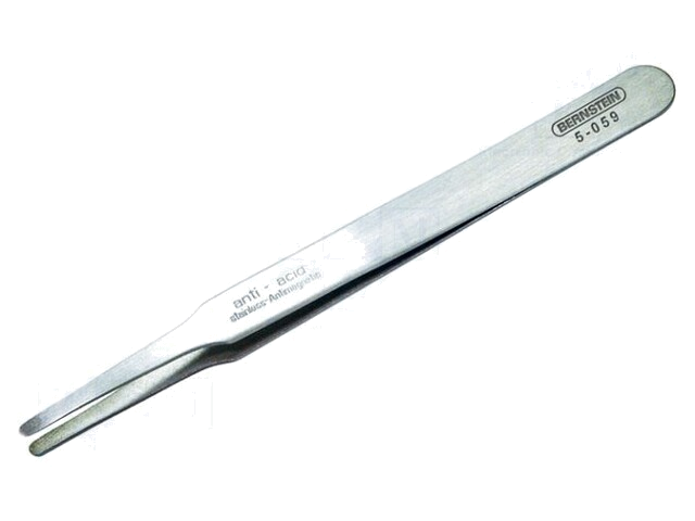 Pincet; 120mm; De vorm van de punt: afgeronde; Breed.tip: 2mm Pincet; 120mm; De vorm van de punt: afgeronde; Breed.tip: 2mm
